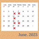 定休日 6月