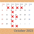 定休日 10月