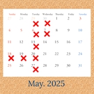 定休日 5月