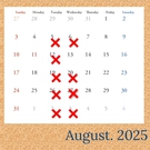 定休日 8月